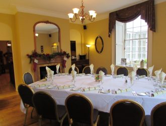 Christmas table setting Morning room