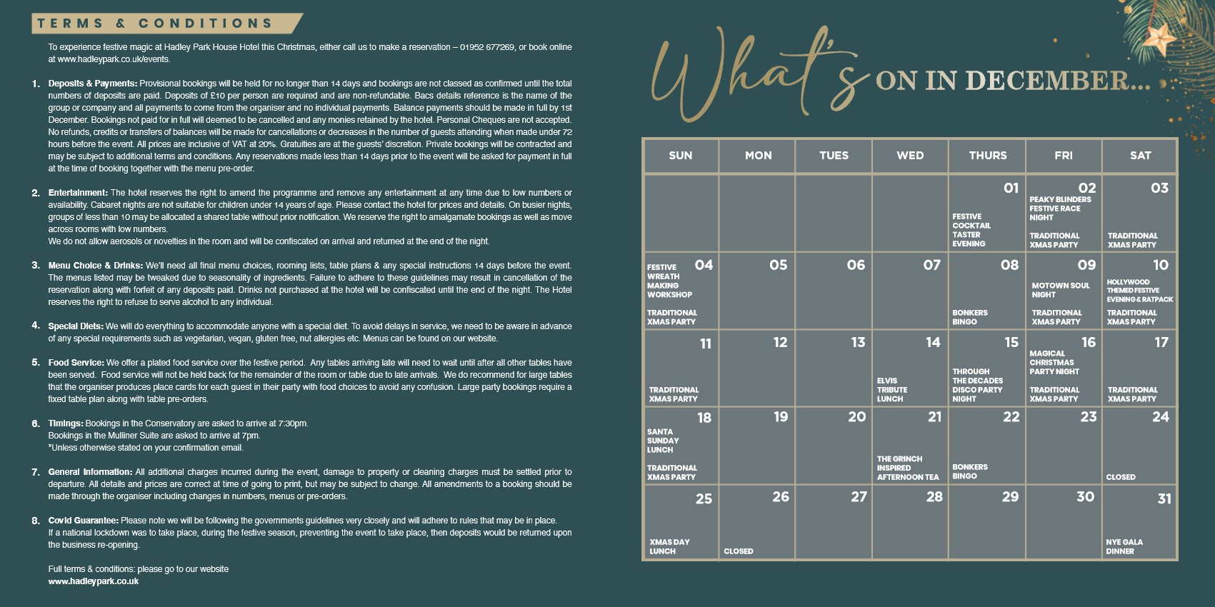 Category: new year’s New Year's Eve Gala Dinner 2022 - Hadley Park House